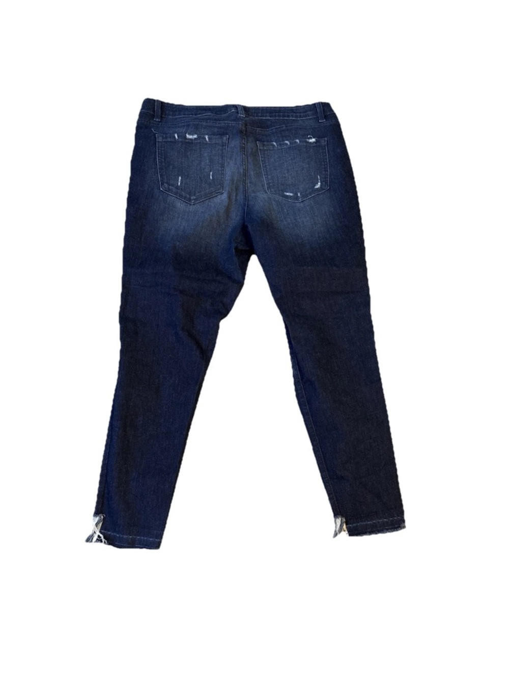 Lane Bryant Women's Blue denim Distressed Ripped Skinny Jeans Stretch size 18 R - Picture 4 of 12